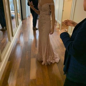Dusty rose prom dress